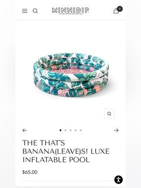 That's Banana(leaves)! Luxe Inflatable Pool - Pink & Teal